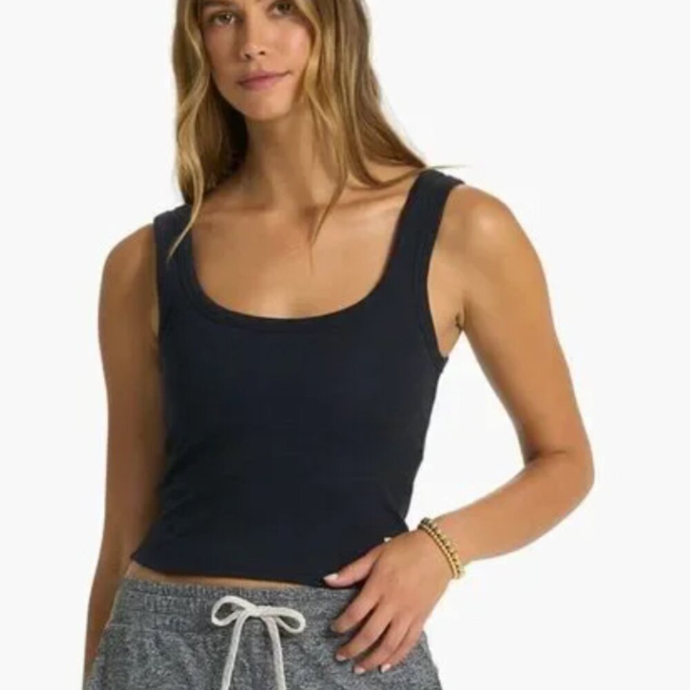 Vuori Sunrise Crop Dark Gray Black XS